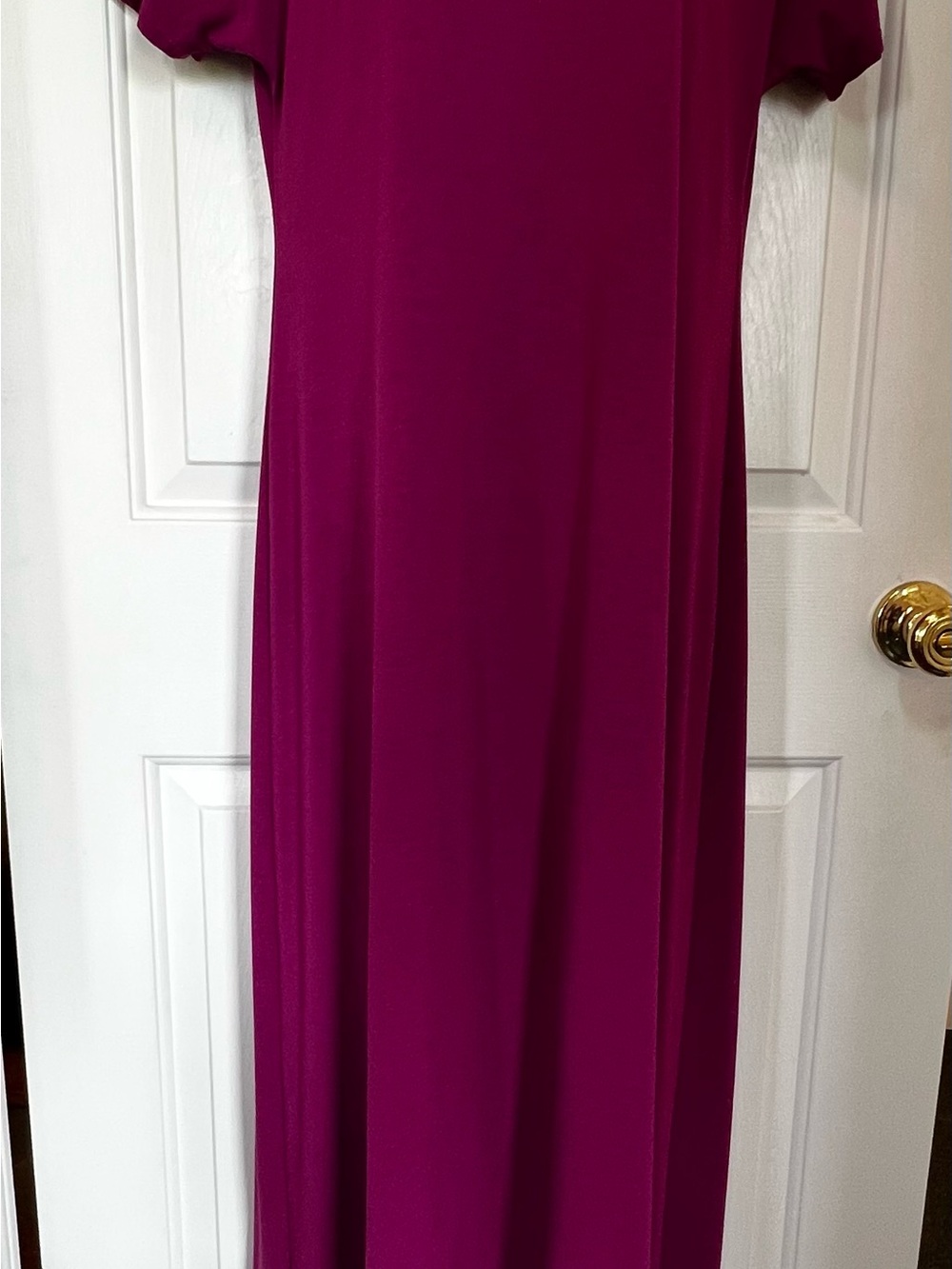 LuLaRoe Deep Magenta Short-Sleeve Maxi Dress